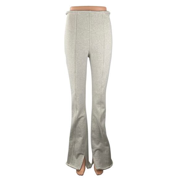 Alexander Wang Women's Gray High Rise Flare Bootcut Bell Bottom Trousers Pants M - Picture 1 of 4